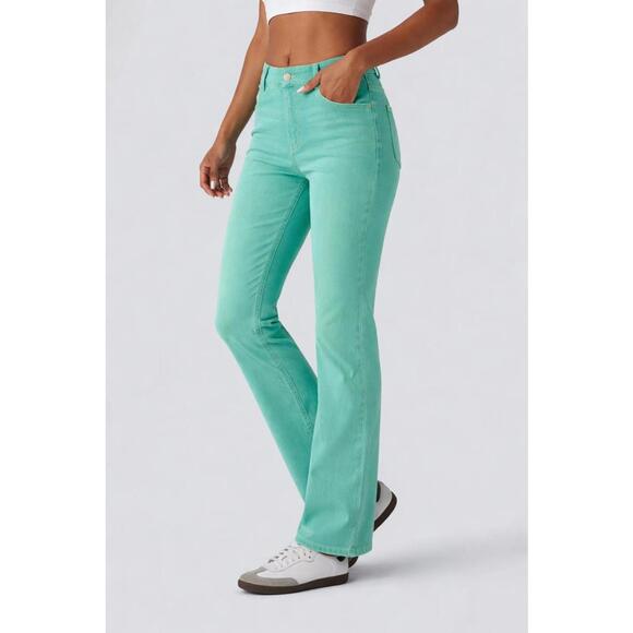 Halara Denim - NWT Halara Flex™ High Waisted Pockets Washed Casual Bootcut Jeans Size XS